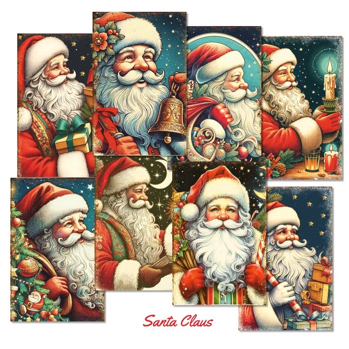 DECORER – wholesale Scrapbook – Santa Claus- MINI Scrapbook Paper 1