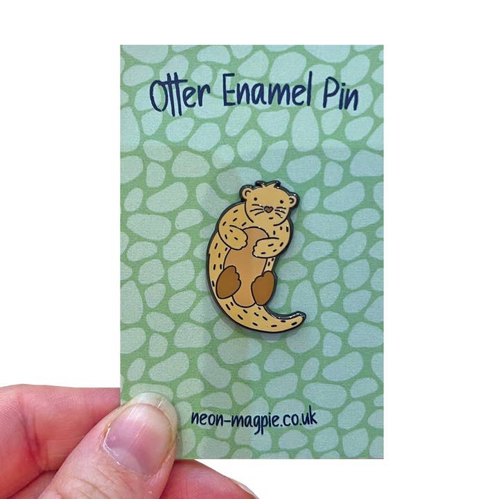 Neon Magpie - Wholesale Lapel Pin/Button - Otter Enamel Pin0