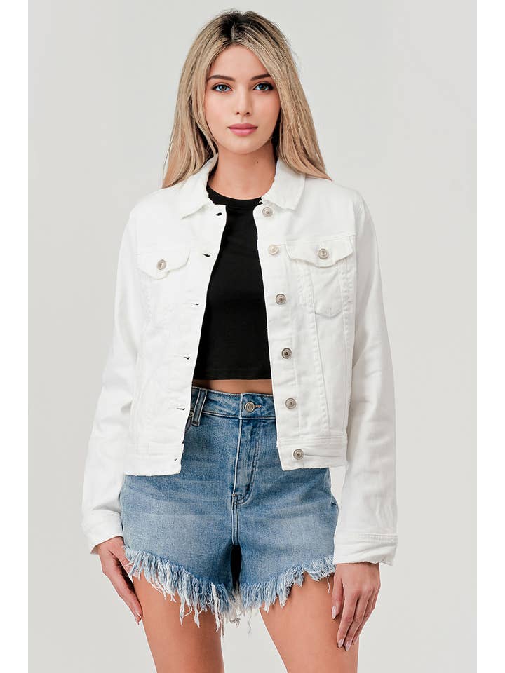 I&M JEAN, INC. – wholesale Jeansjackor – Dam – M7154J - SVART - KLASSISK FÄRG DENIM JACKA5