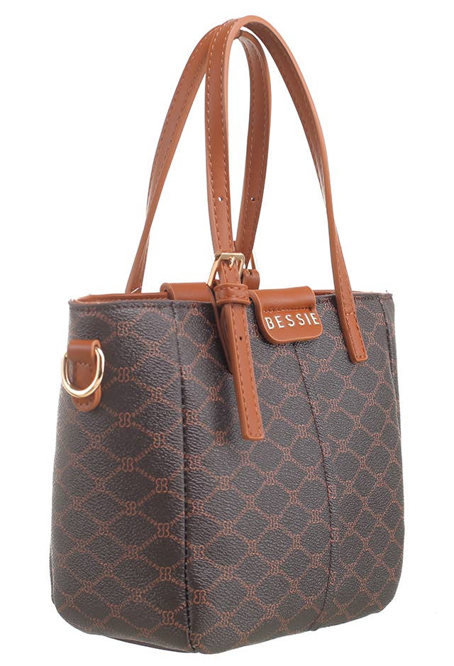 Bessie London – wholesale Tote bag – Women's – BESSIE MONOGRAM BUCKLE TOTE8