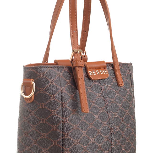 Bessie London – wholesale Tote bag – Women's – BESSIE MONOGRAM BUCKLE TOTE8