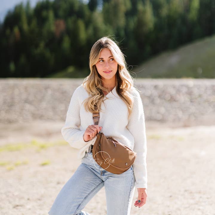 The Classy Cloth WS - Wholesale Belt Bag - Women's - Margot Moon Belt Bag - Mocha RTS12