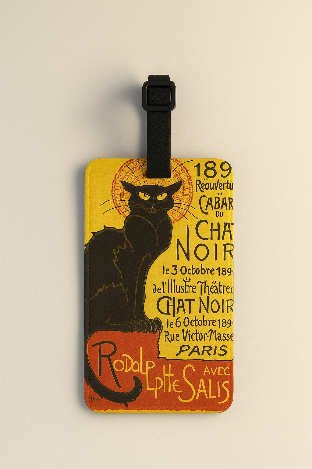 Jolitee - Vente Étiquette pour bagage - Étiquettes de bagages en cuir végétalien : Art d'affiche vintage12