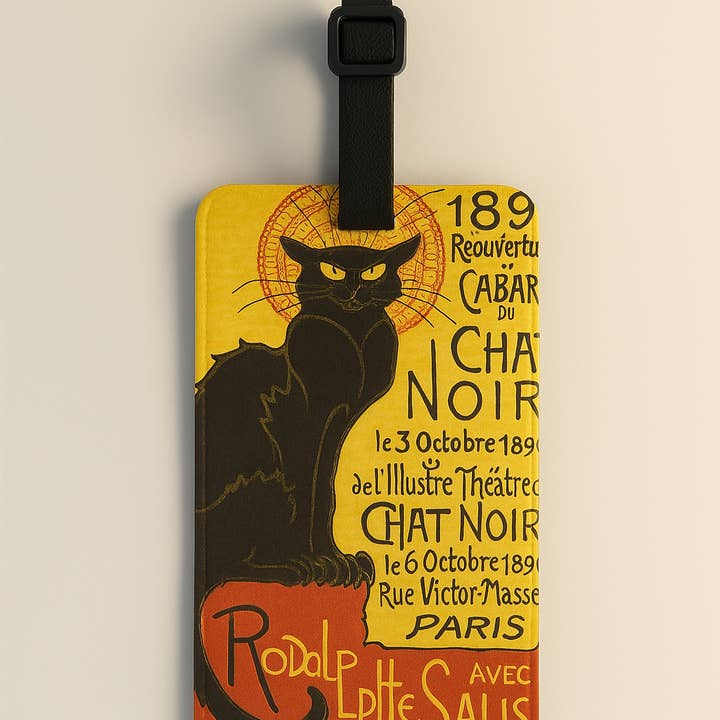 Jolitee - Vente Étiquette pour bagage - Étiquettes de bagages en cuir végétalien : Art d'affiche vintage12