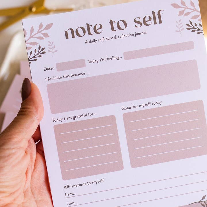 The Print Pantry - Wholesale Notepad - Note to Self Journal Notepad2