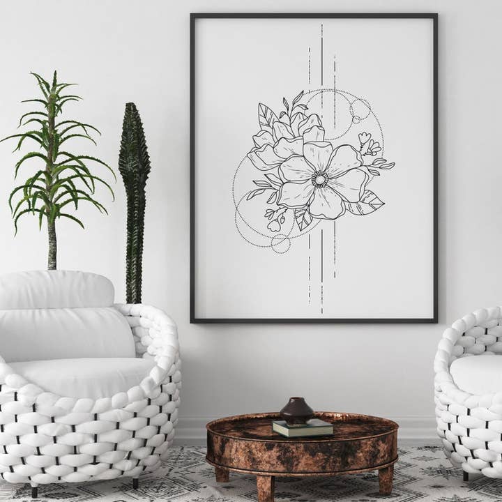 Floral Circles Esoteric Art Print 8x10 for wholesale by Paul Family Designs
