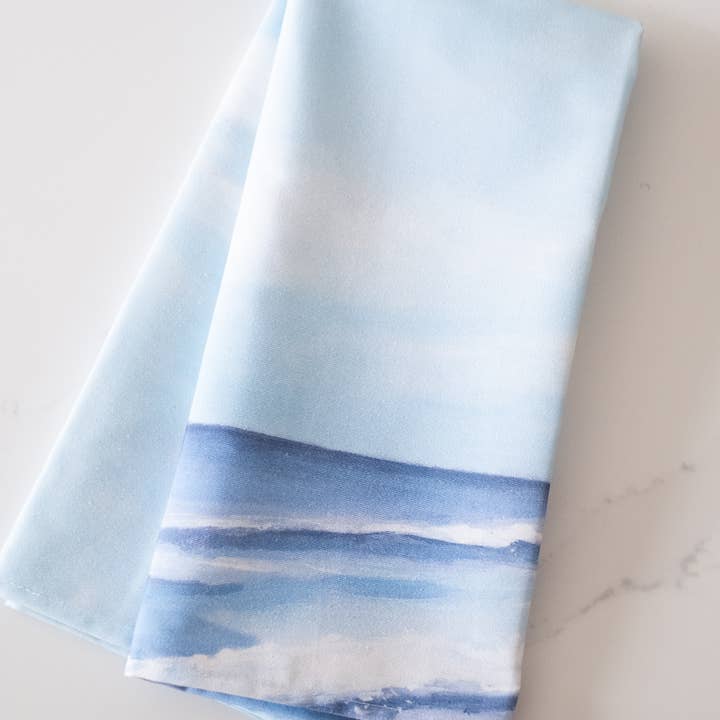 Jessica Frasz Studio - Wholesale Tea Towel - Ocean coastal decor tea towel