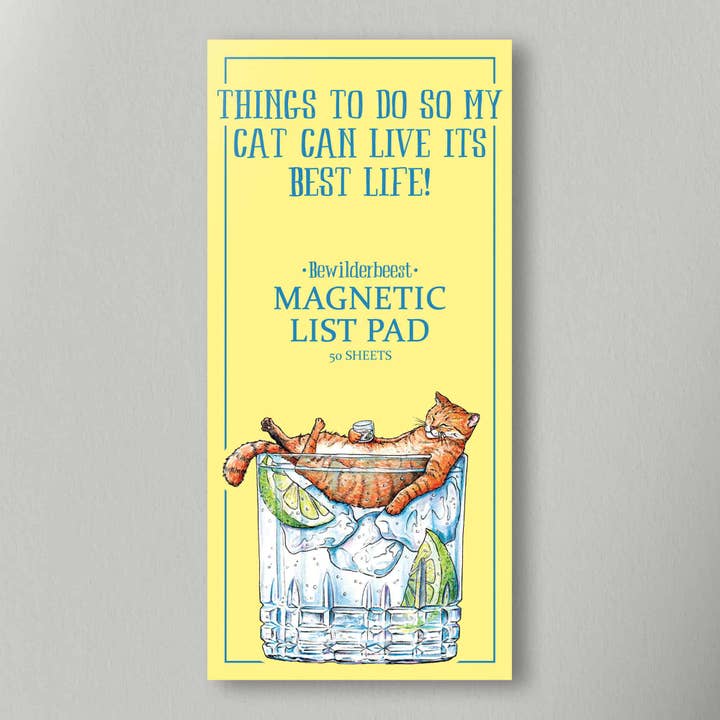 Things To Do So My Cat Can Live Its Best Life Magnetic List for wholesale by Bewilderbeest