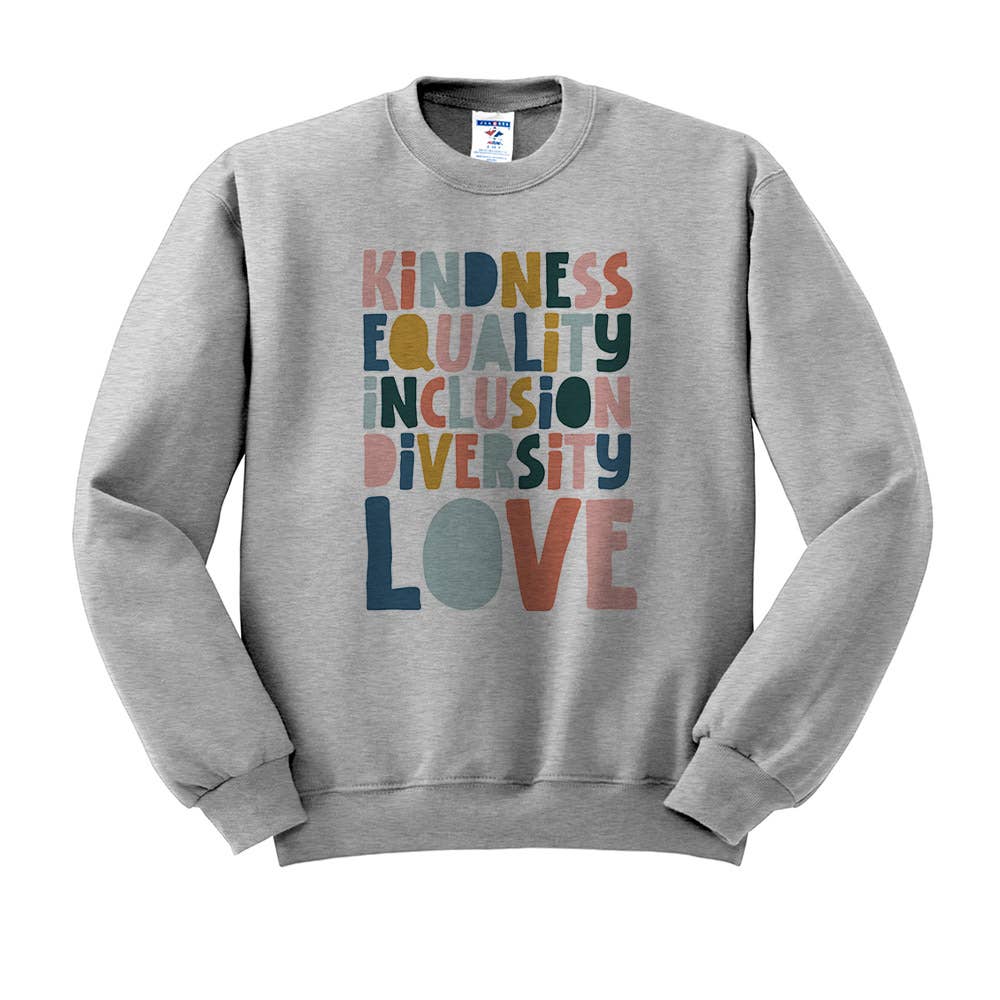 Lucky Luna Apparel - Wholesale Graphic Sweatshirt - Women's - Kindness Equality Sweatshirt1