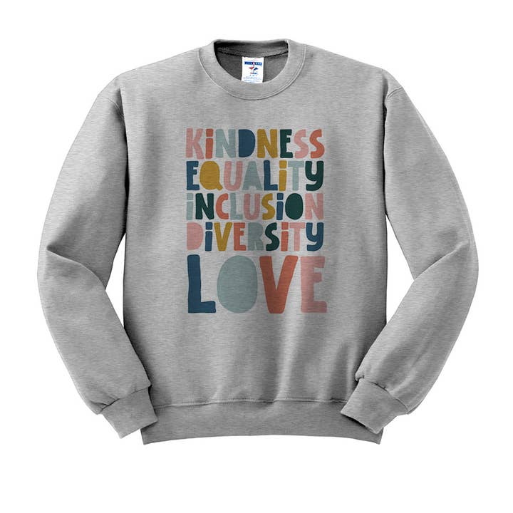 Lucky Luna Apparel - Wholesale Grafisch sweatshirt - Dames - Kindness Equality Sweatshirt1