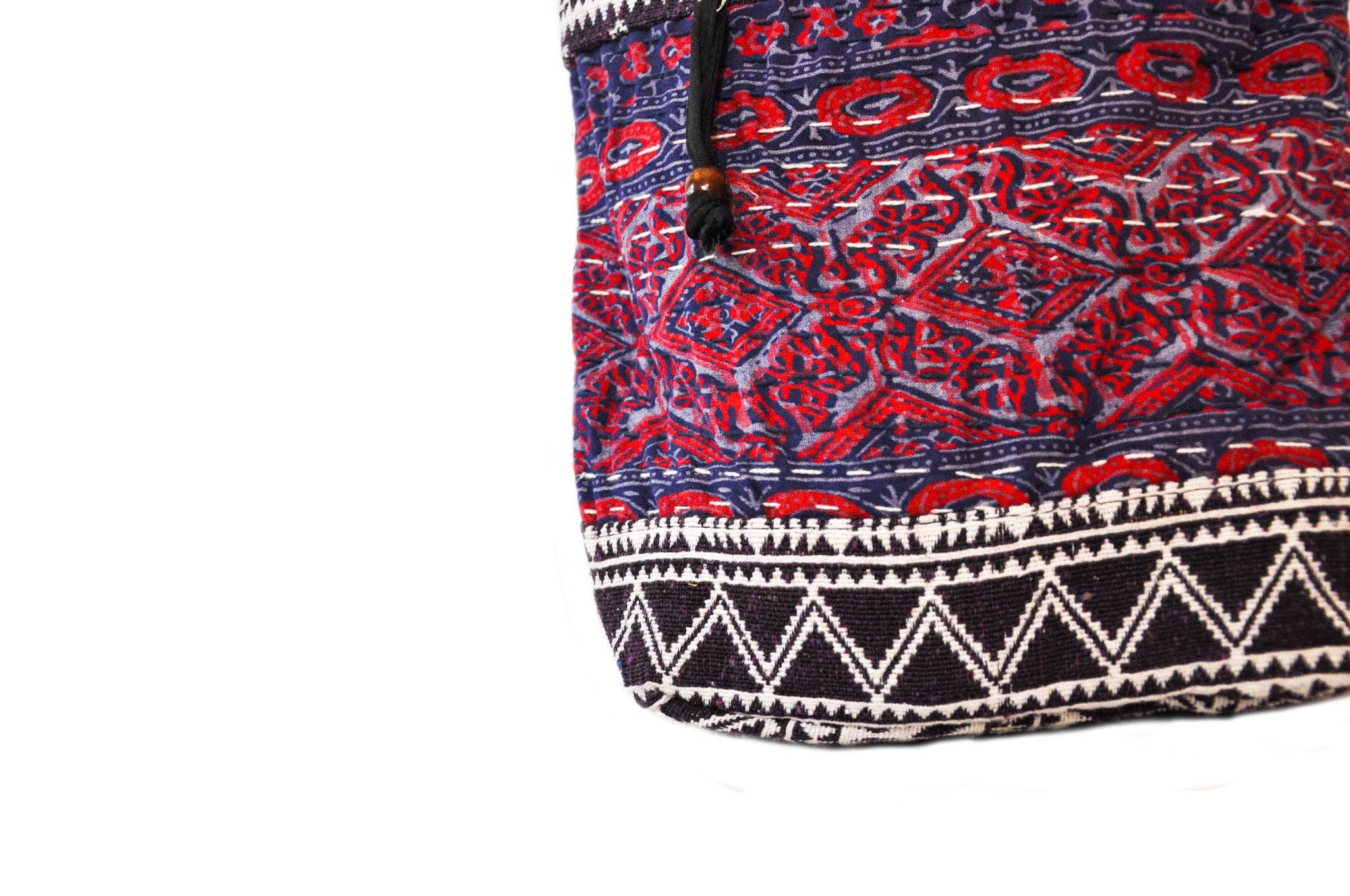 Zumki - Wholesale Crossbody Bag - Women's - Holly Cotton Kantha Stitch Crossbody5