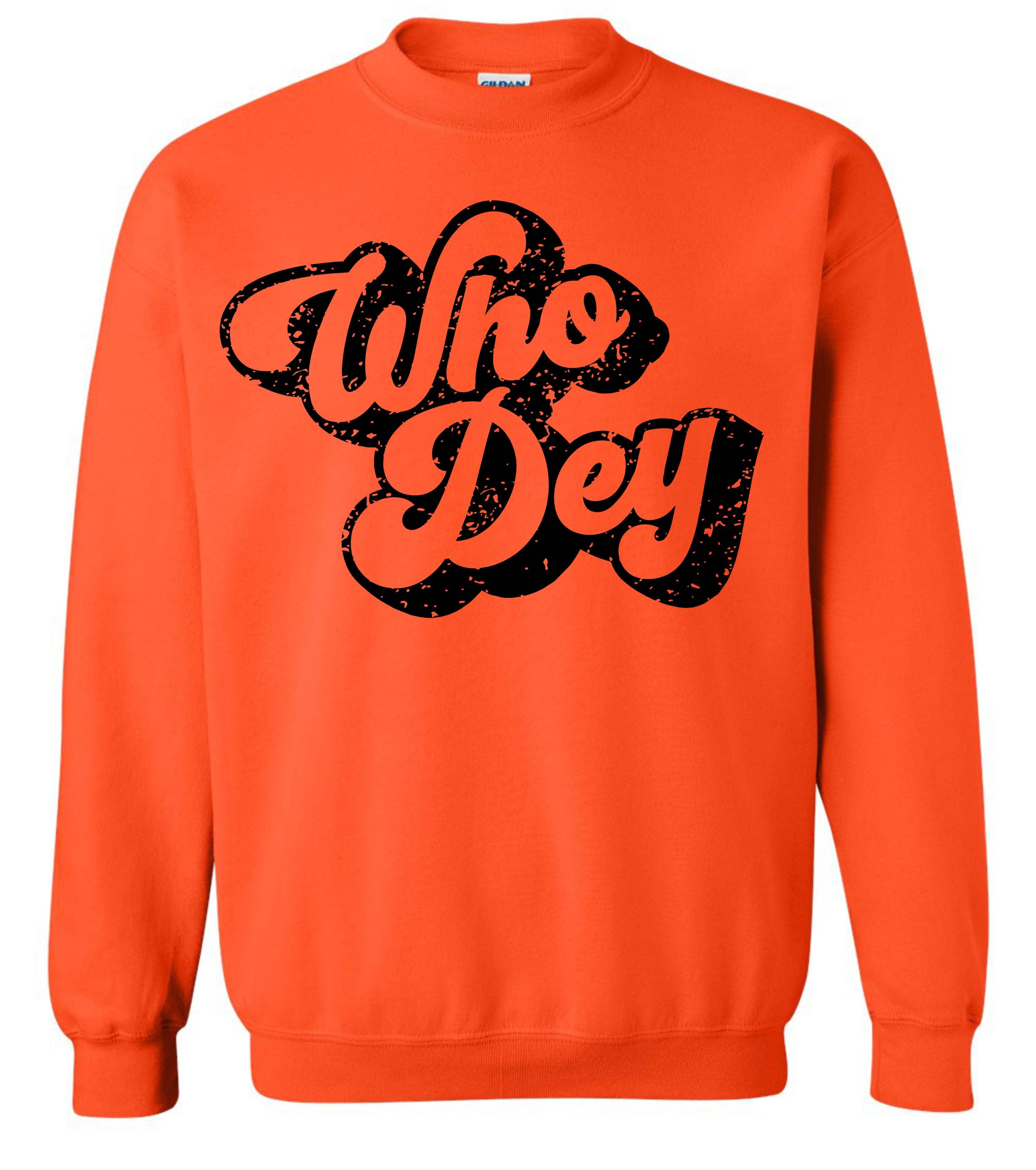 American Threadz Apparel - Wholesale Graphic Sweatshirt - Women's - Who Dey Sweatshirt1