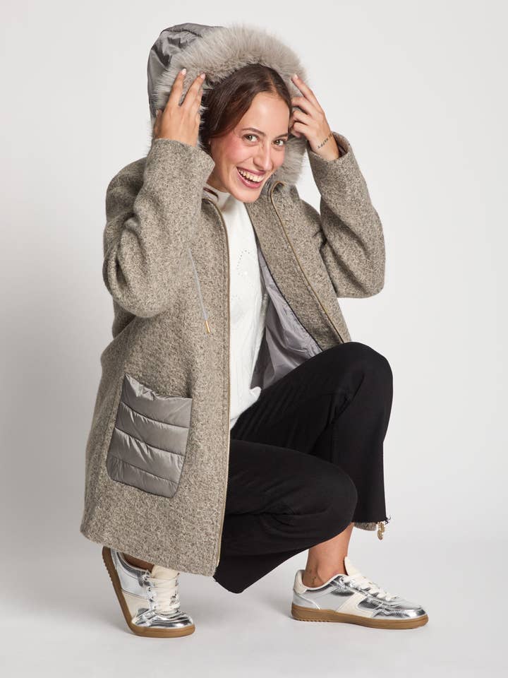 Trenca SALONI Grigio per la vendita all'ingrosso da parte di LE OPTION NORD