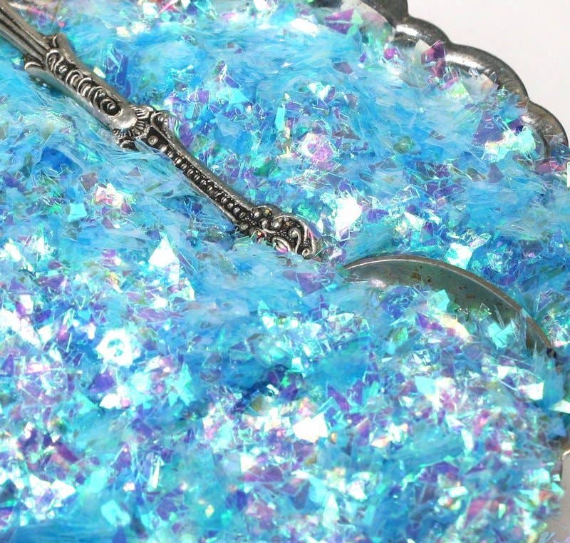 Meyer Imports – Engroshandel Håndværk forsyninger – Lyseblå - Iriserende Glas Glitter Isflager2