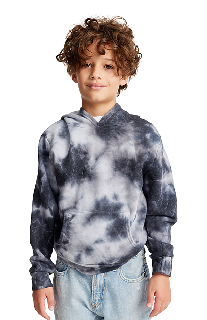 Royal Apparel - Vente Sweat à capuche – enfant - Chandail à capuchon en polaire avec effet « Cloud Tie Dye » pour jeunes1