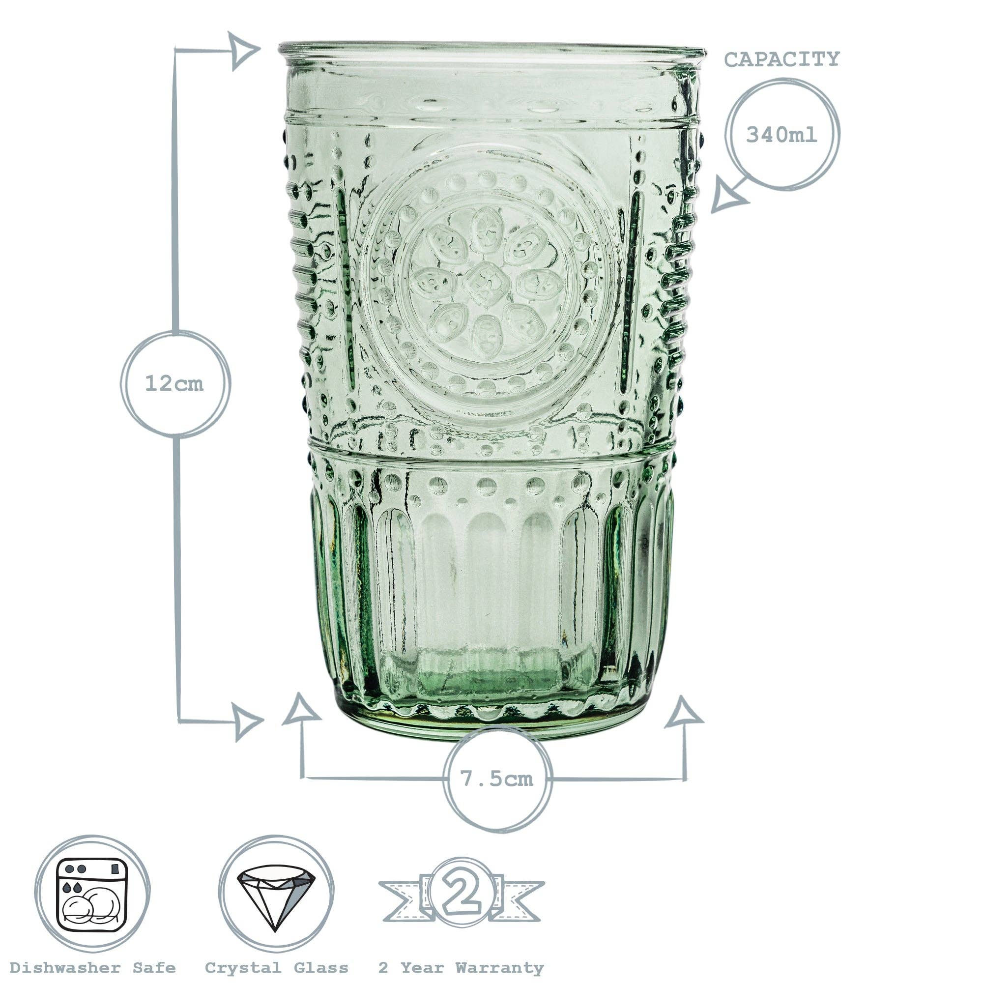 Rinkit Ltd - Wholesale Drinking Glass/Cup - Bormioli Rocco Romantic Highball Glasses - 340ml4