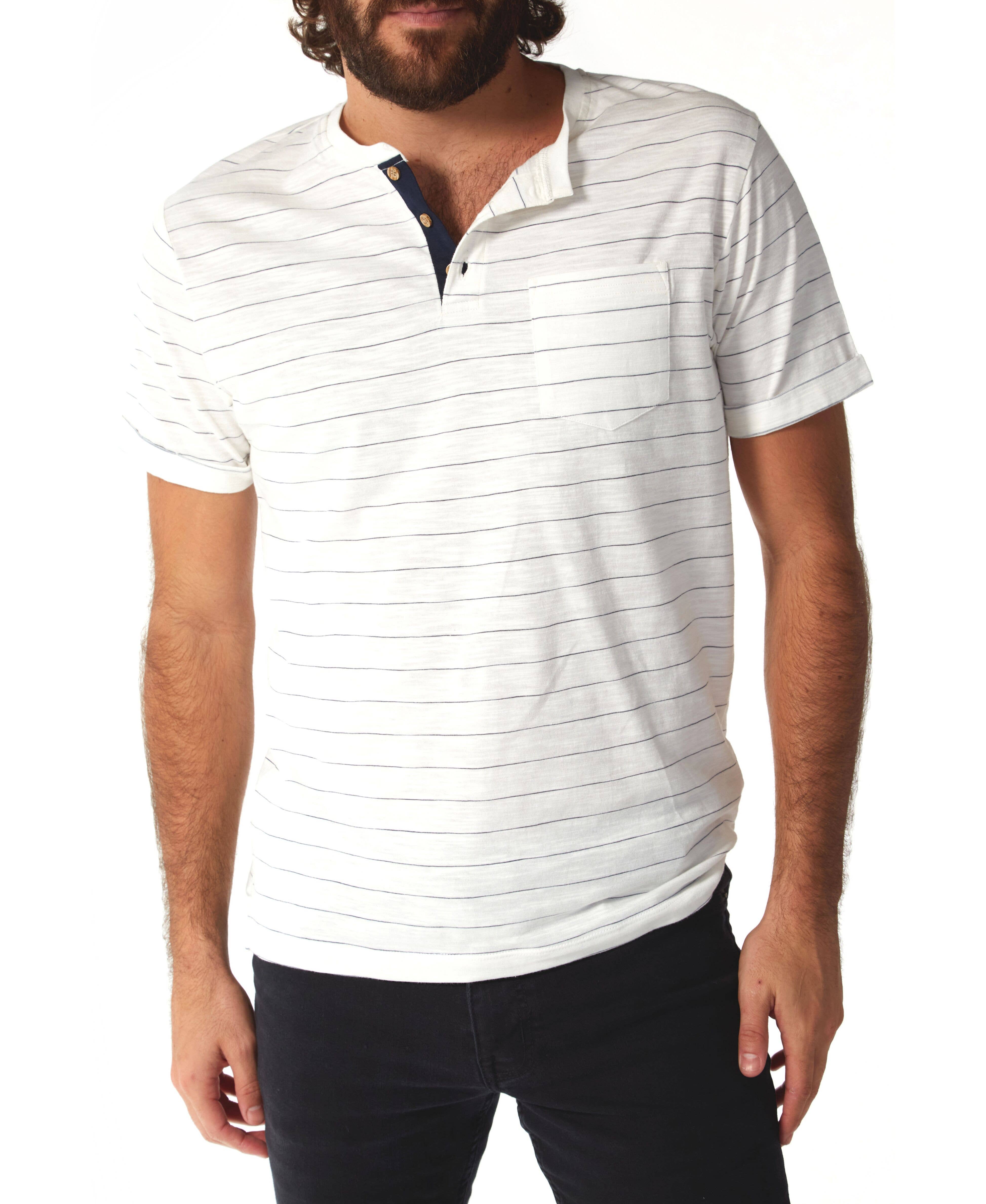 PX - Wholesale T-Shirt - Men's - Wade Pinstripe Henley2