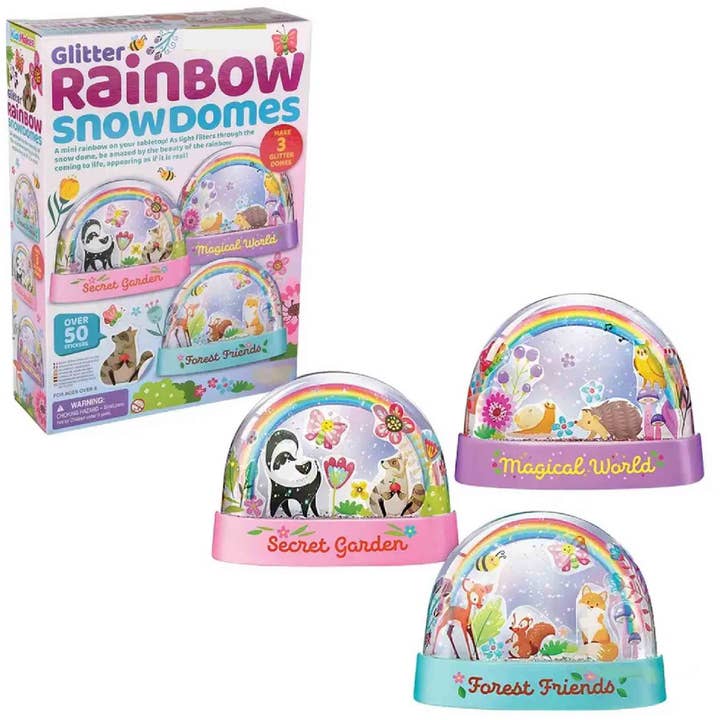 Toyarina - Wholesale DIY Craft Kit - Kids - Glitter Rainbow Snow Domes for Kids