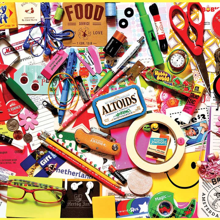 White Mountain Puzzles - Wholesale Puzzle - Adult - Junk Drawers (1970pz) - 1000 Piece Jigsaw Puzzle0