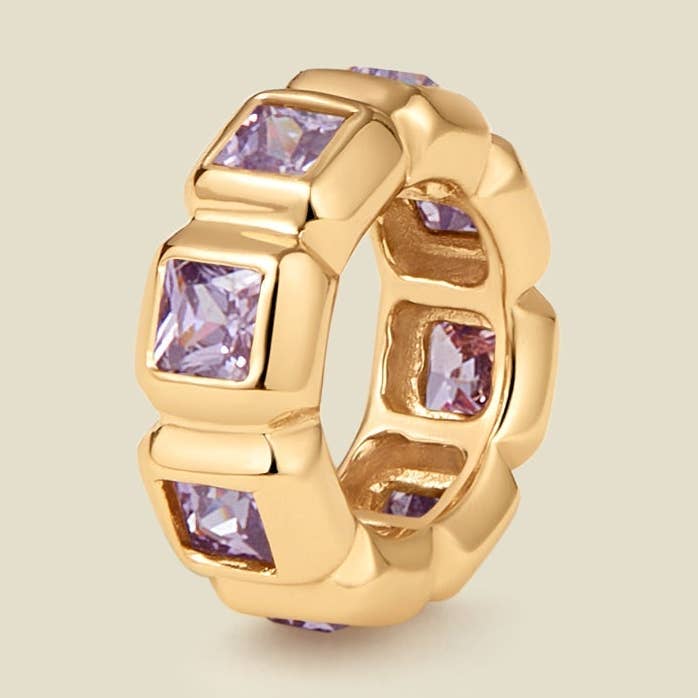 Vermeil d'or Charm Intercalaire Pierre de Naissance de Juin en vente sur Faire0