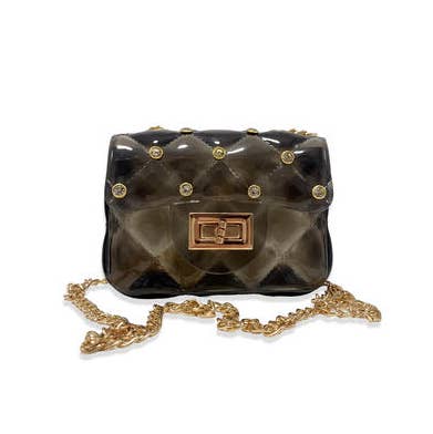 Doe a Dear - Wholesale Crossbody Bag - Kids - P30 B3001 Rhinestone Stud Quilted Jelly Purse (4 Colors)0