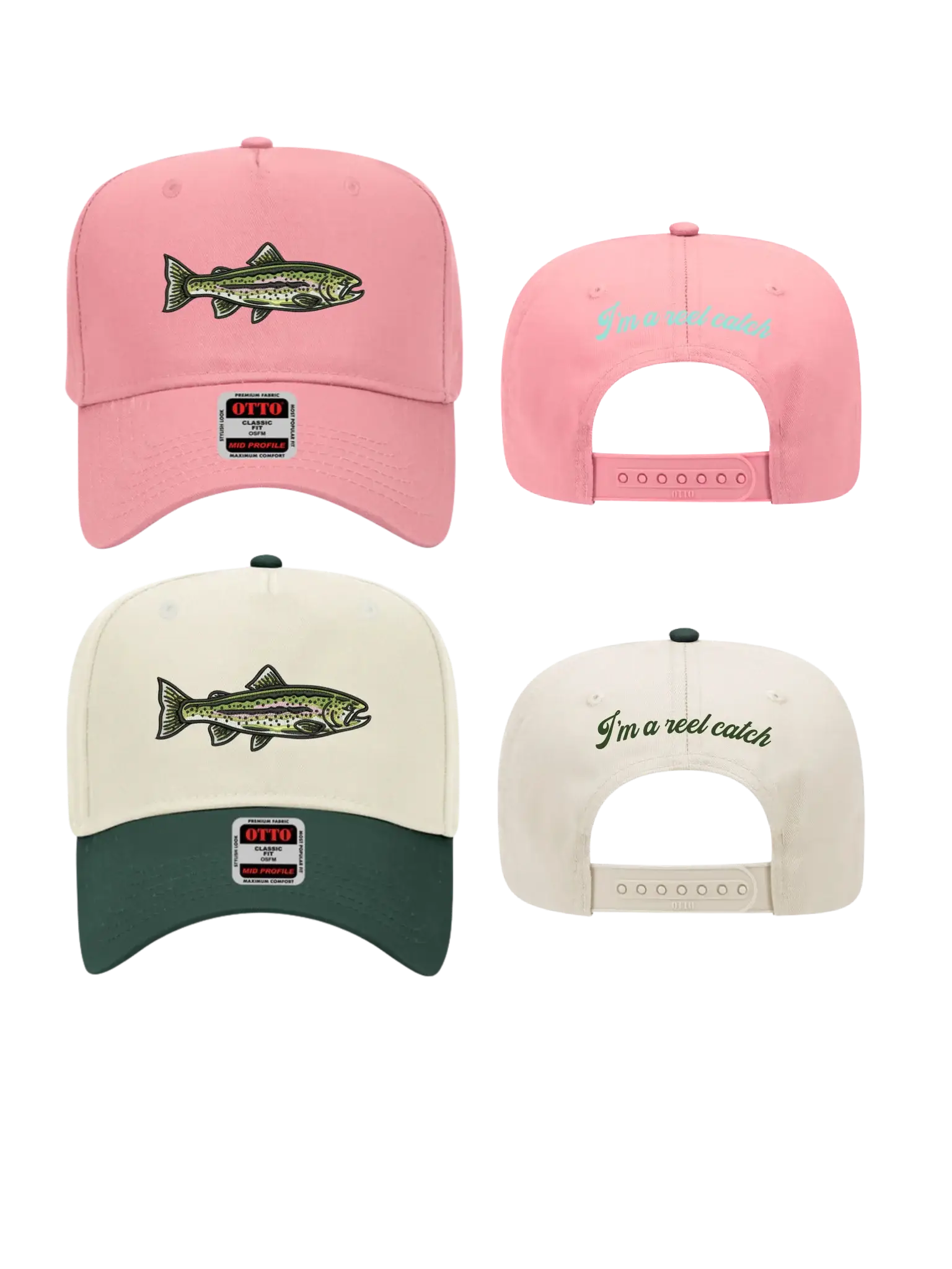Wilder Made - Wholesale Trucker Hat - Women's - Rainbow Trout Embroidered Hat7