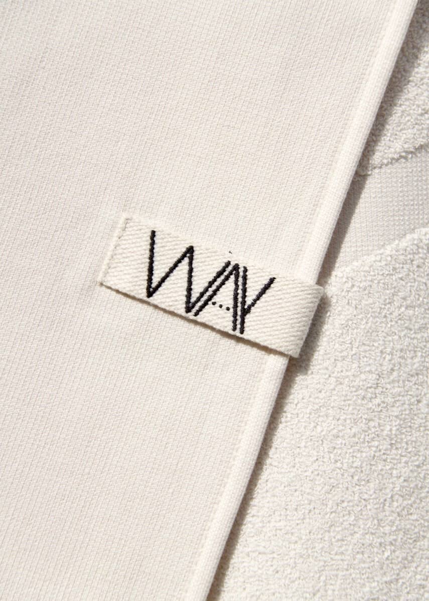 WAY – Großhandel Badetuch – Weißes Maxi-Strandtuch aus nachhaltigem Frottee-Baumwolle / Muschel3