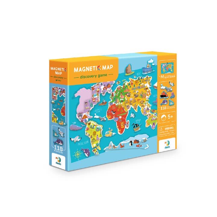 DoDo Brand - Wholesale Board Game - Magnetic Game For Kids - Magnetic World Map