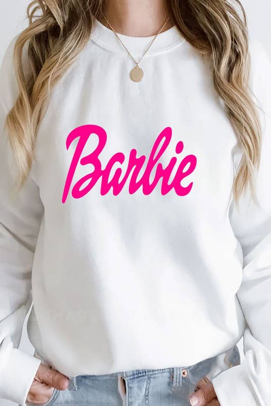 Barbie logo sweatshirt hot sale