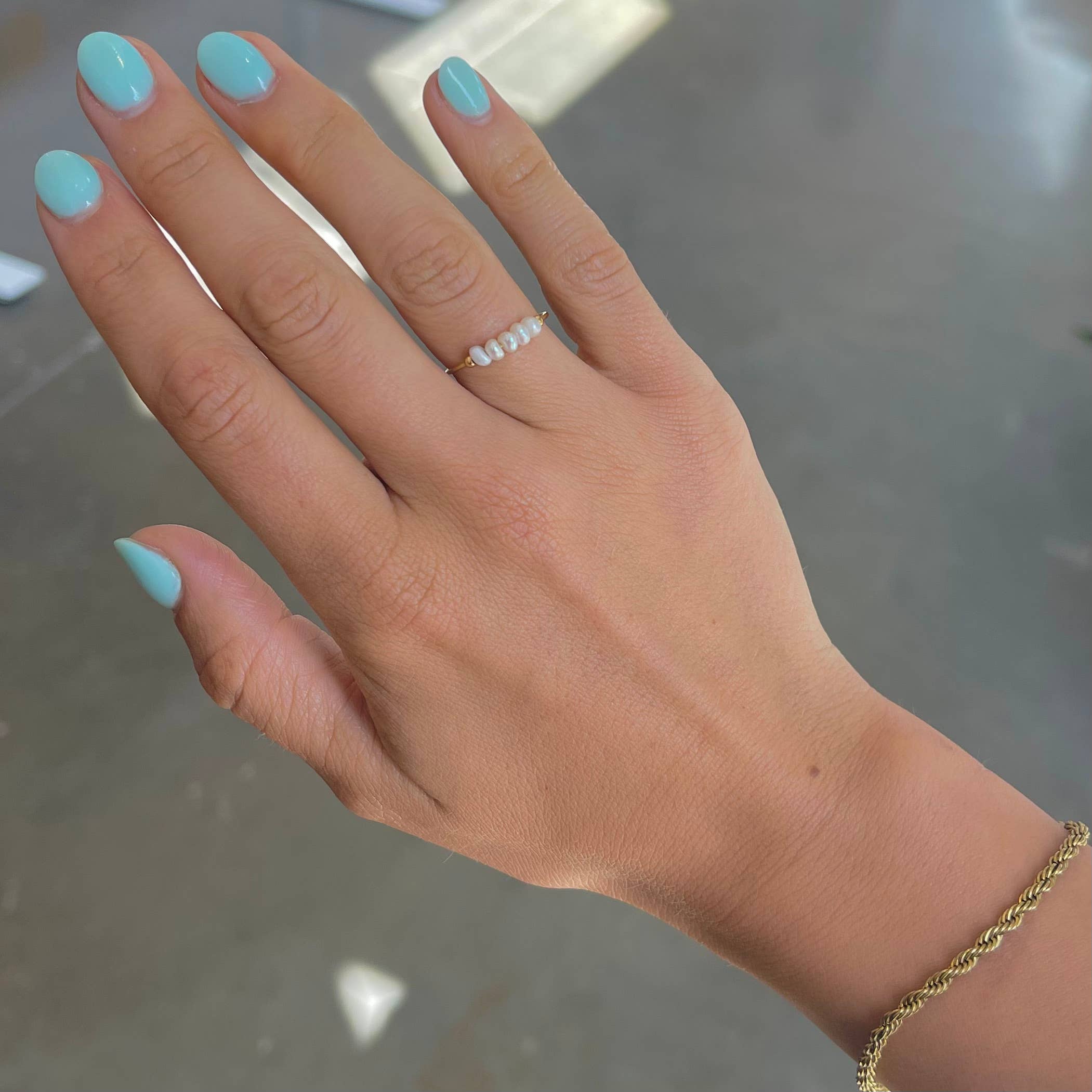 Nikki Smith Designs - Wholesale Band/Stacked Ring - Polly Pearl Ring1