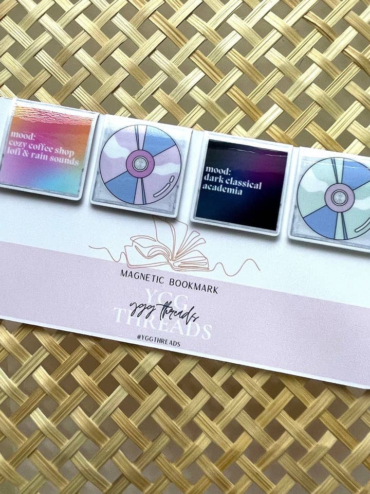 Reading Ambience Mood CD Mixtape | Magnetic Bookmark for wholesale by YGG Threads