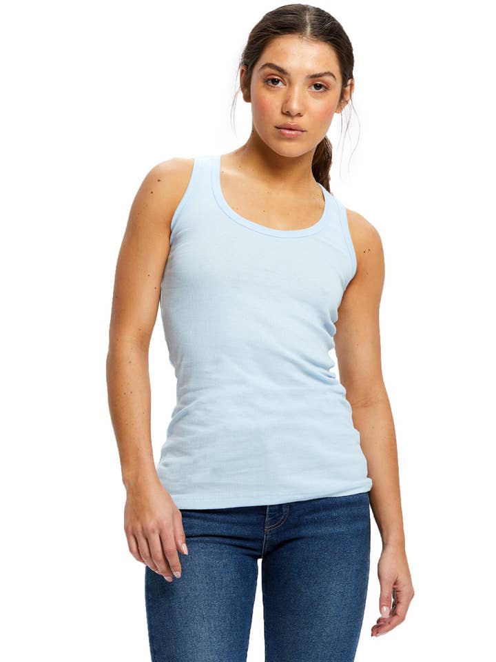 Women's Rib Tank for wholesale by US Blanks