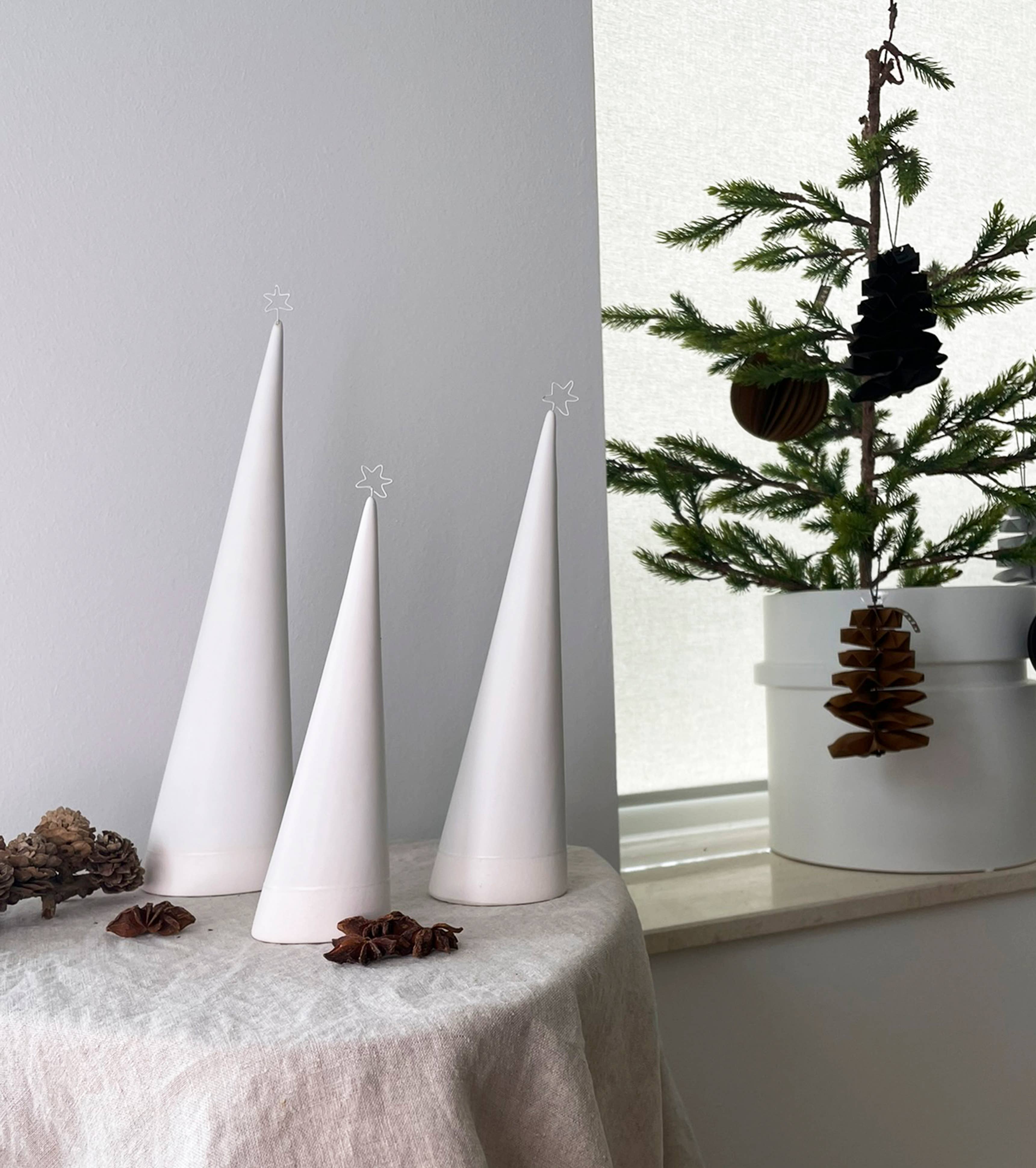 Lübech Living - Wholesale Christmas Decoration - Set Of 3 Windy Trees, Green3