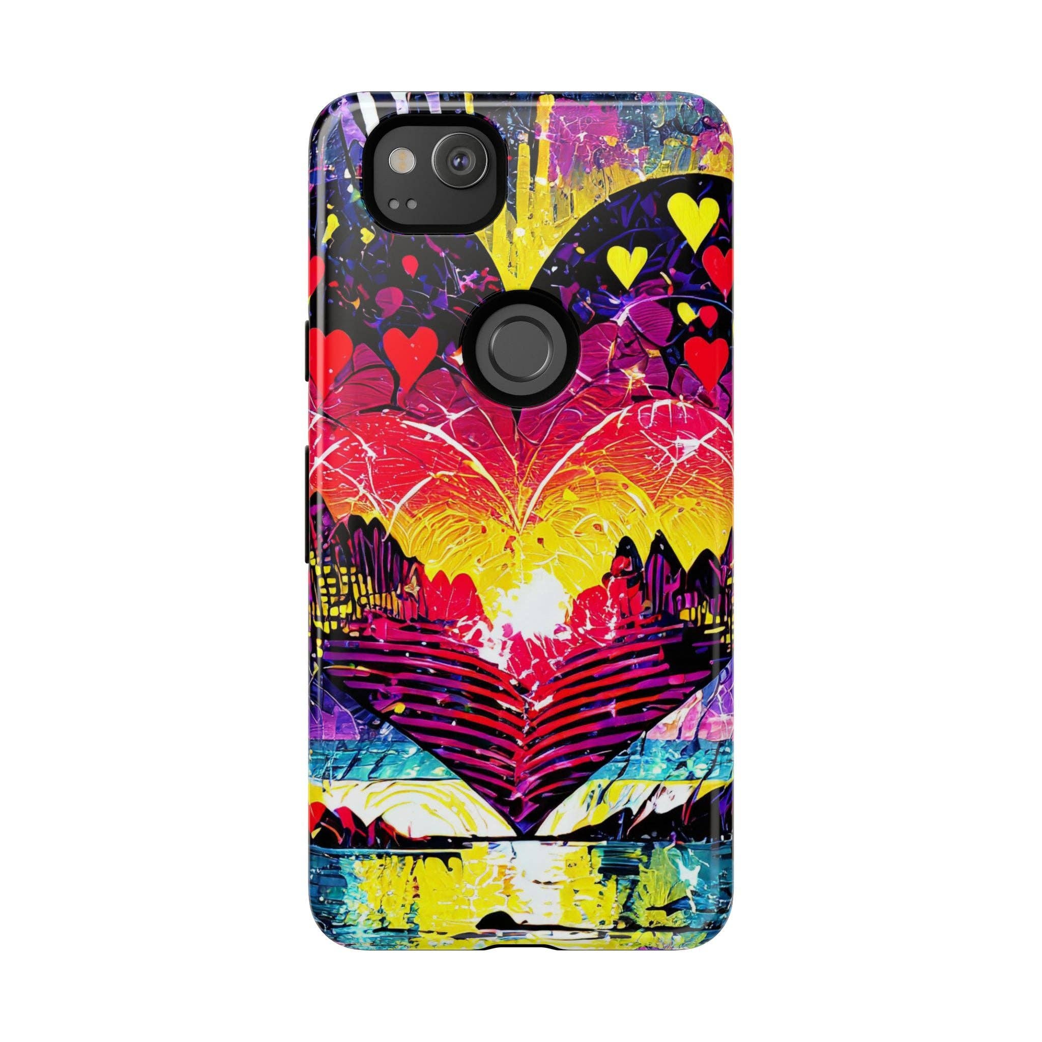 Studio 653 Clothing Co - Wholesale Phone Case - Women's - Vibrant Heart Sunset Tough Phone Case4
