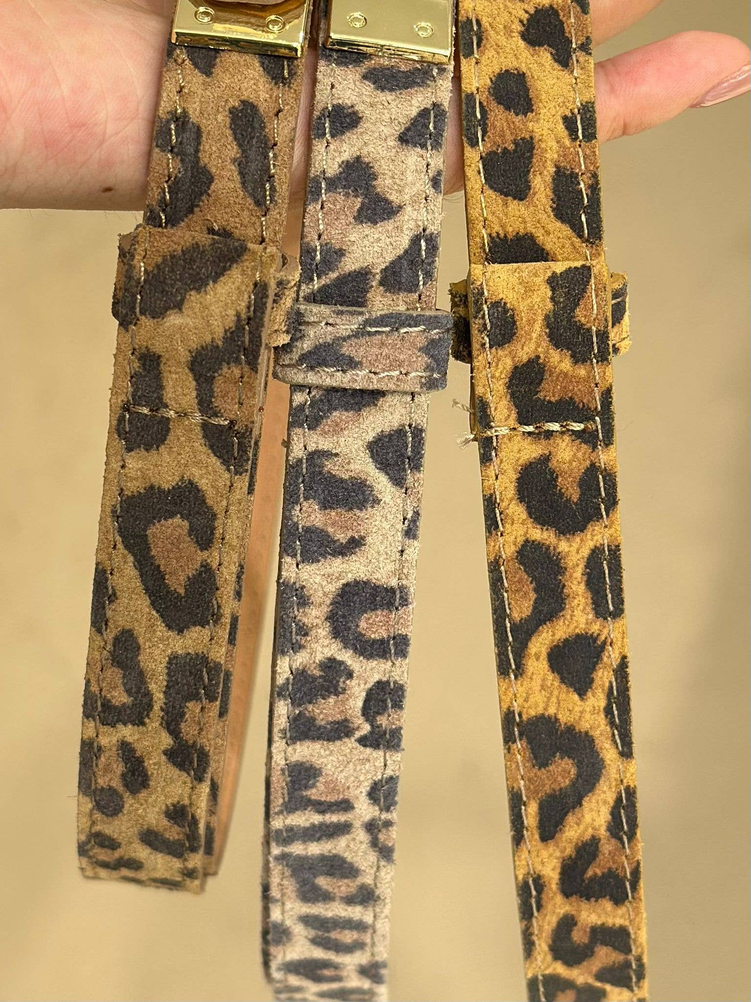 ADORA - Wholesale Belt - Women's - Suede Genuine Leather Belt with Animalier Closure1