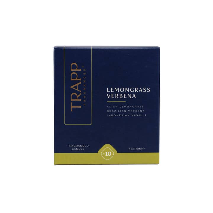 TRAPP Fragrances - Wholesale Jar/Filled Candle - No. 10 Lemongrass Verbena 7 oz. Candle in Signature Box1