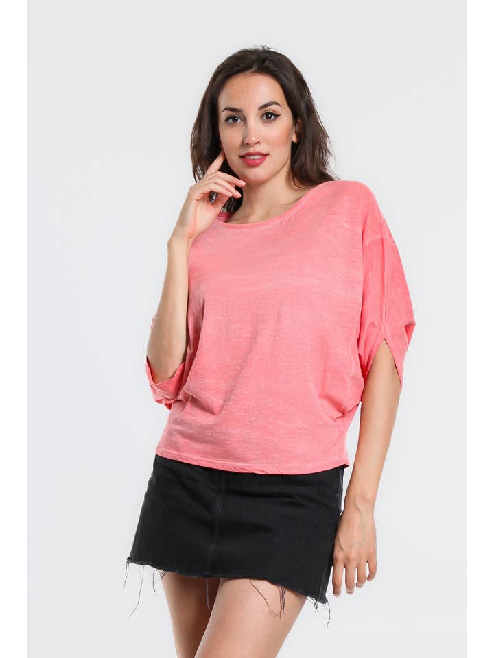 TINA Stephens Italy/Tees By Tina - Wholesale T-Shirt - Women's - Omaria Batwing Crop Top (BSS171)11