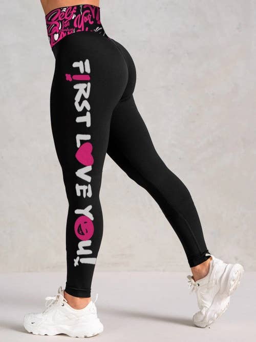 Leggings de cintura alta Be Confident para venta al por mayor de Live Fly Clothing