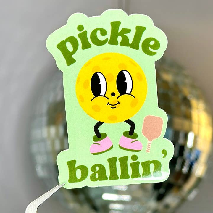 Adesivo Pickle Ballin per la vendita all'ingrosso da parte di Hailey Liz Designs