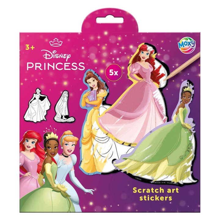 Autocolantes de Arte Raspada das Princesas Disney por atacado de Robbie Toys Ltd