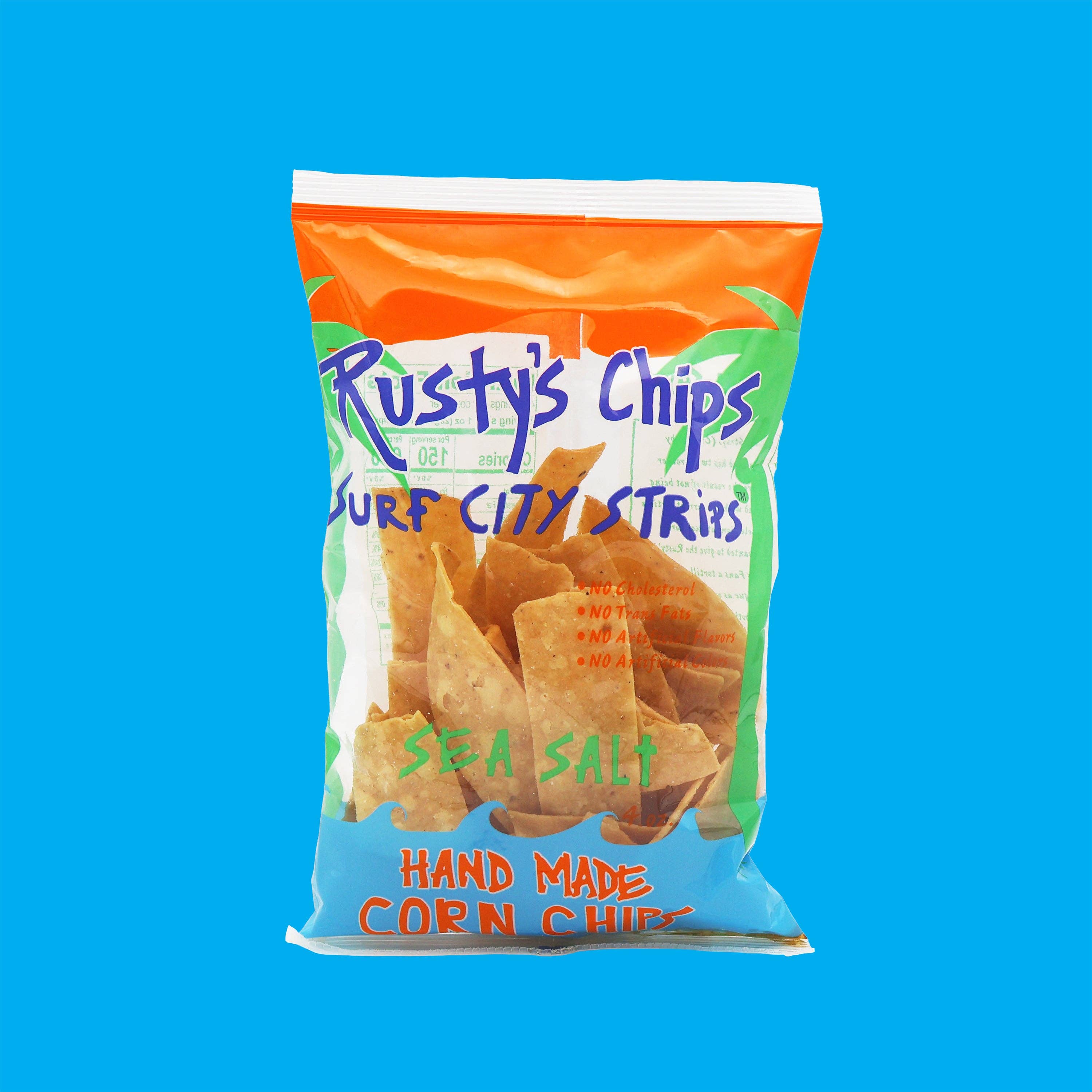 Rusty's Chips - Wholesale Chips - Rusty's Tortilla Crips - Sea Salt Corn (4oz - 12ct)