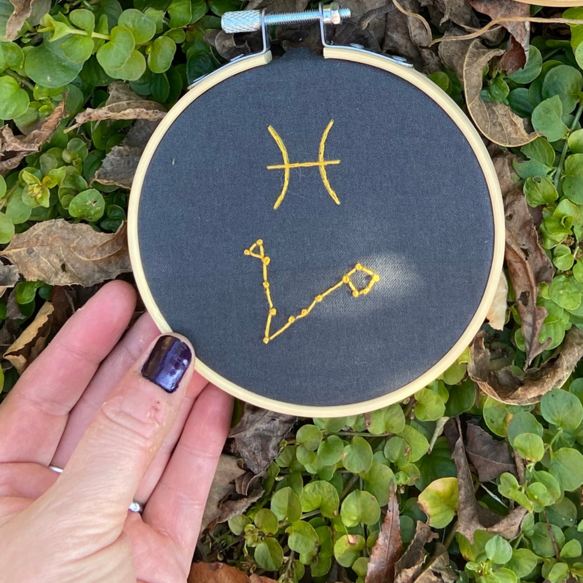 Open Coven - Wholesale Embroidery/Cross Stitch Supplies - Zodiac 4 Inch Embroidery Kit (Copy)1