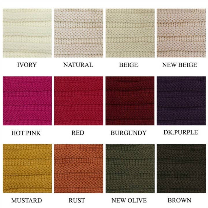 Truly Contagious - Wholesale Beanie - Women's - CC Slouchy Yarn Pom Beanie ( HAT-100POM )