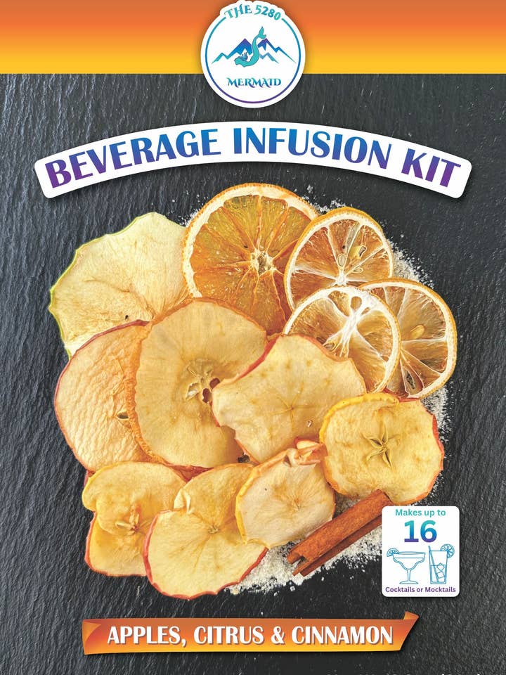 Apples, Citrus & Cinnamon Beverage Infusion Kit; Add Vodka or Rum. for wholesale by The 5280 Mermaid