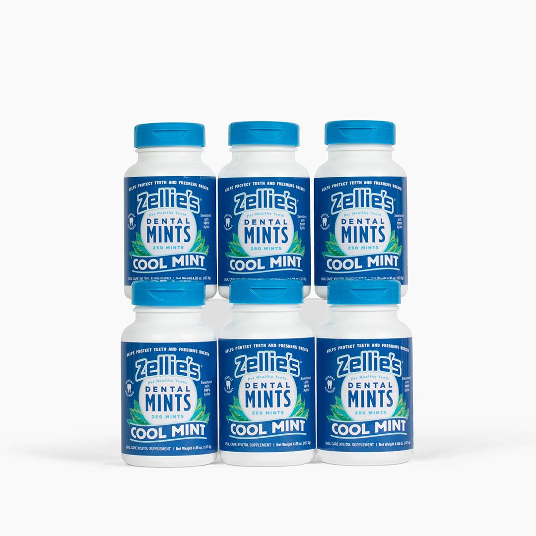 Wholesale Zellie's Xylitol Dental Mints - Cool Mint 250ct Jar for