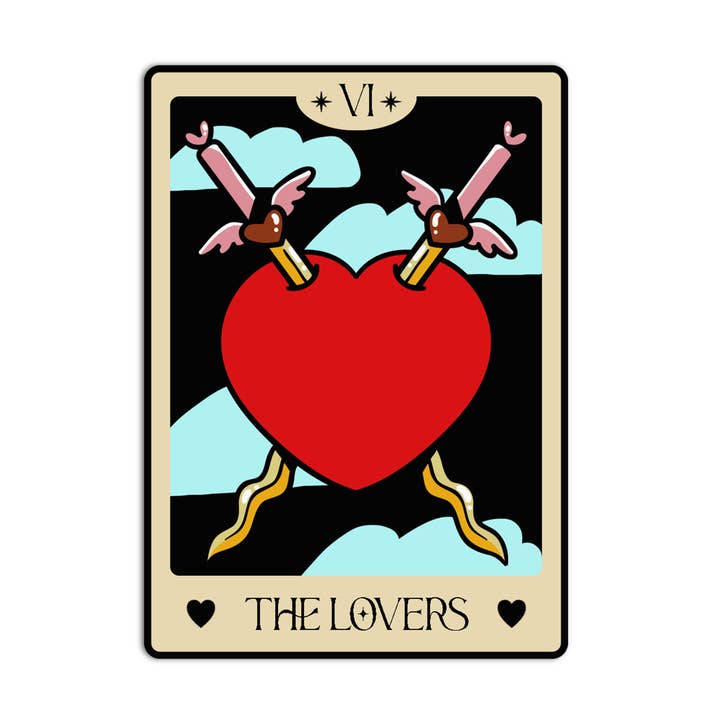 Adesivi Testurizzati Tarocchi GLI AMANTI per la vendita all'ingrosso da parte di Girls Printing House