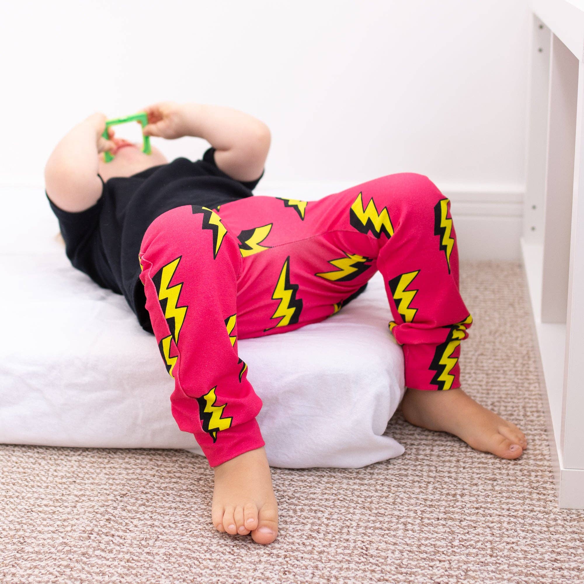 Fred & Noah - Vente Legging tendance – enfant - Legging Pink Bolt10