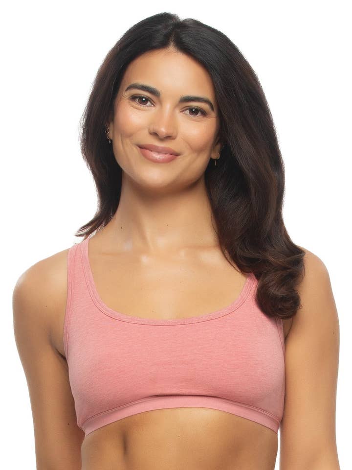 Organic Cotton Stretch Bralette - Medium Rose for wholesale by Felina