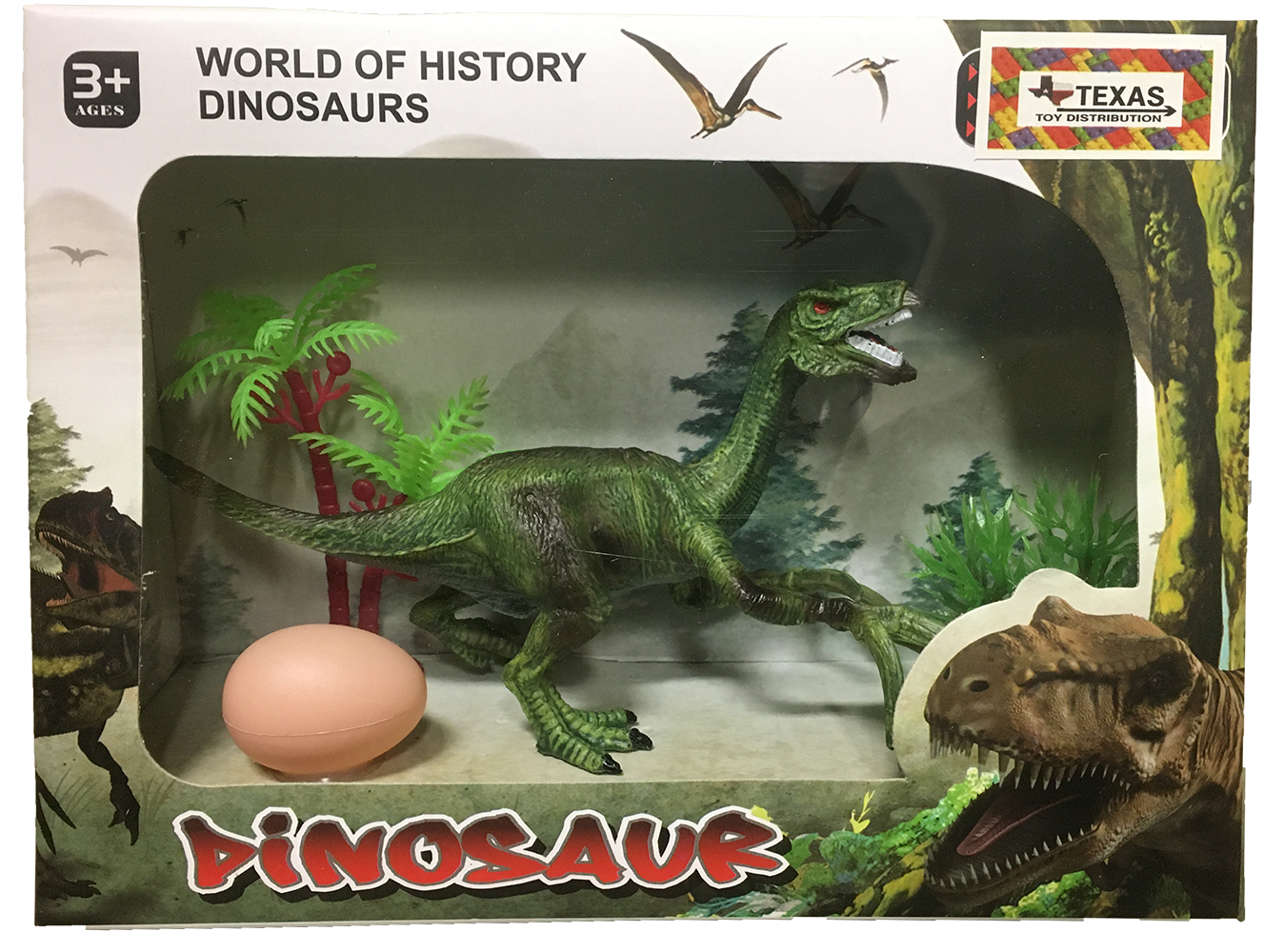 Texas Toy Distribution - Wholesale Toy Set - Kids - Dinosaur Plastic Models in Window Box0
