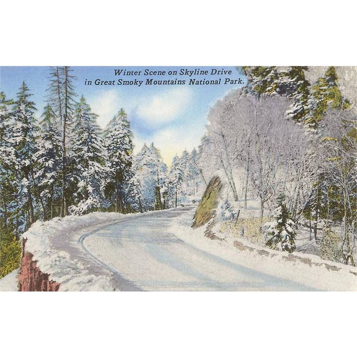 Imán SC-55 Invierno, Skyline Drive, Grandes Montañas Humeantes para venta al por mayor de Found Image Press